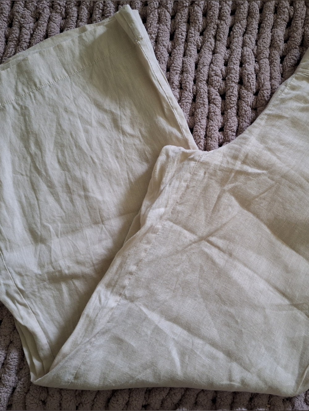 Women's Venus The Luna Fit Linen Pants in Light Cream - Unbranded